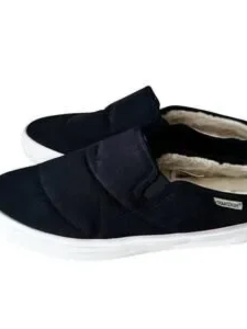 Staheekum Women's Cami Mule Suede Leather Plush Slip On Slippers Black‎ Size 8